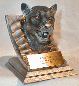 4 inch tall tall Cougar / Wildcat school, club, team mascot statue